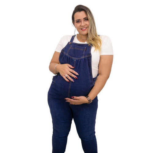 Macacão gestante plus store size