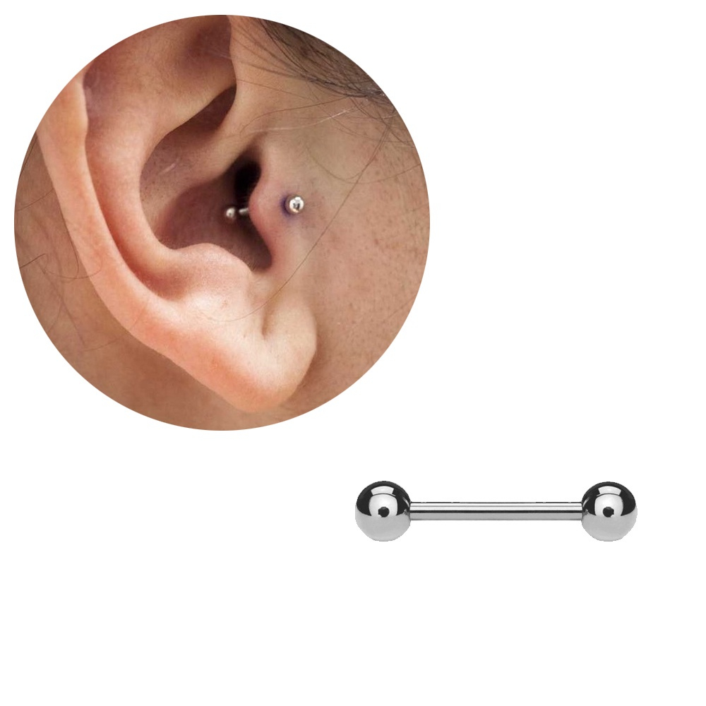 Piercing Tragus Bolinha Aço Cirúrgico 28mm em Promoção na Americanas