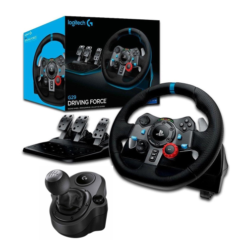 Volante Logitech G923 + Pedales Ps4, Ps y Pc + Palanca de Cambios Logitech