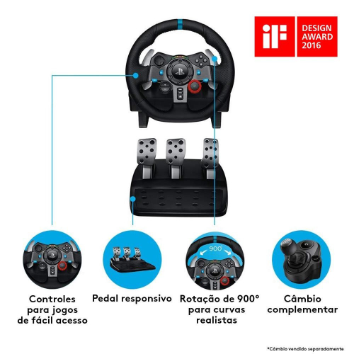 Volante Logitech G920 com pedal + Câmbio Driving Force Shifter para X-box  em Promoção na Americanas