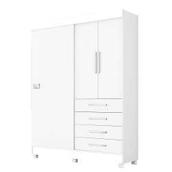 Modulo Ja Georgia Guarda-roupa 3 Portas E 4 Gavetas Branco Fosco é boa?