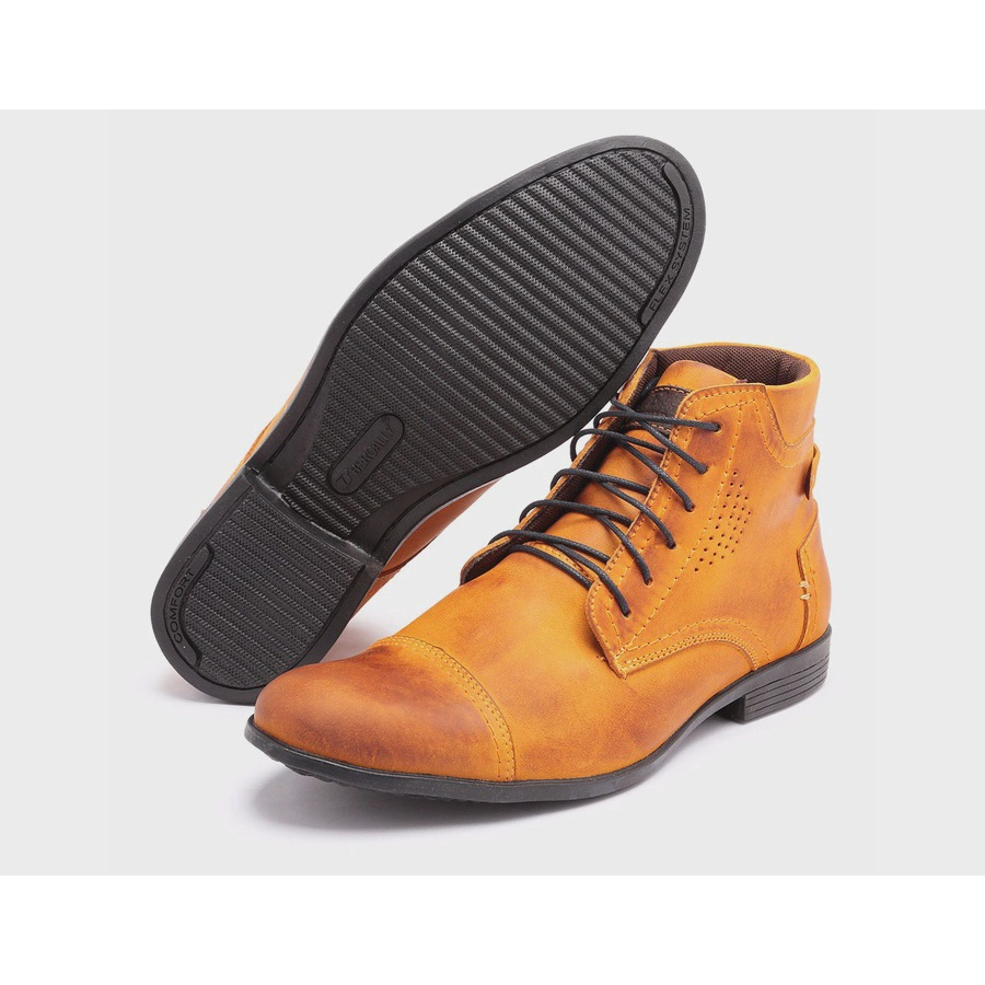 Bota social masculina cano sales alto