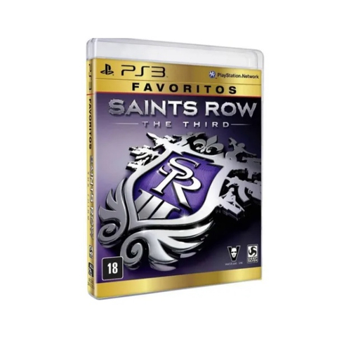 Jogo PS3 Original Saints Row The Tird Favoritos Mídia Física em