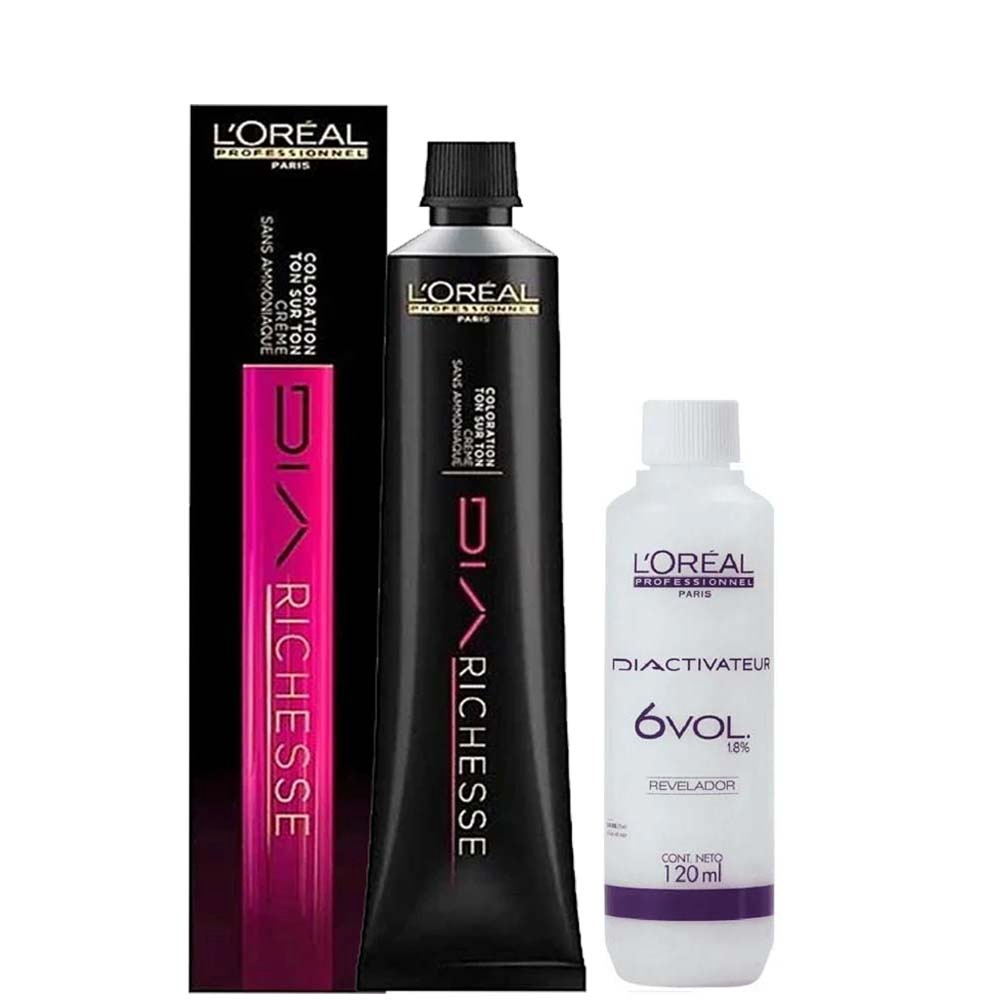 Loreal Kit Dia Richesse c/2 Tonalizantes 6.0 Castanho Claro Profundo 50g +  2 Rev. 15v em Promoção na Americanas