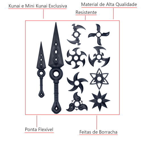 Kit Naruto Kunai Minato Hokage E Acessório em Promoção na Americanas