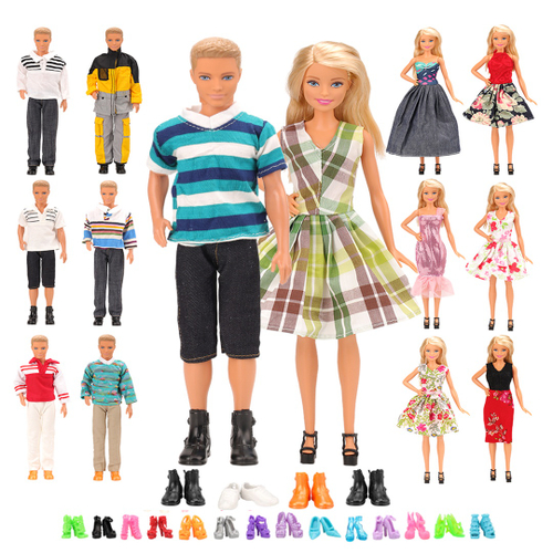 Super Kit com Sapatos E Roupas Para Boneca Barbie E Namorado Ken na  Americanas Empresas