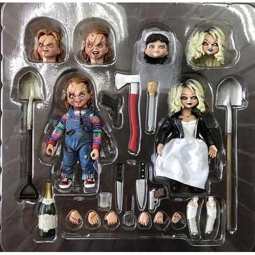 Bonecos Filme A Noiva de Chucky Tiffany e Chuky Neca