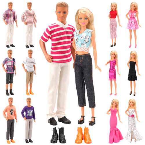 Kit com 5 Conjuntos De Roupas Para Bonecas Barbie - Não Repete em Promoção  na Americanas