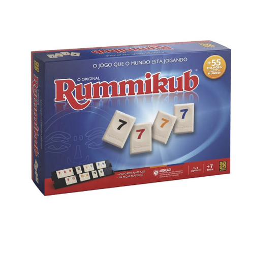 Conjunto de Jogo Deluxe com Peças de Rummy de Ouro