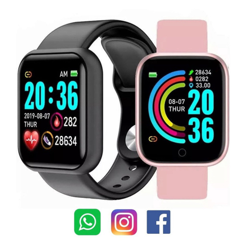 Relógio Digital Feminino Smartwatch Troca Foto Faz Ligação Troca Foto Preto  em Promoção na Americanas