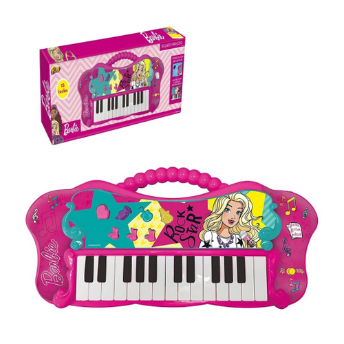 Conjunto Musical Barbie Barão Teclado Fabuloso com Microfone