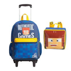 Mochila Carrinho + Lancheira Authentic Games Sestini 20M 065570-000 Menor preço em Mochila Carrinho + Lancheira Authentic Games Sestini 20M 065570-000