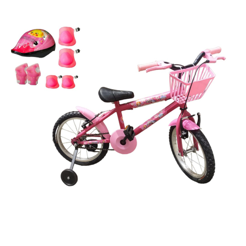 Bicicleta infantil para meninas de 3 á 7 anos na cor rosa em Promoção na  Americanas