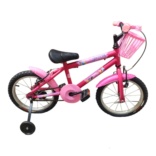 Bicicleta infantil para meninas de 3 á 7 anos na cor rosa com kit de  proteção em Promoção na Americanas