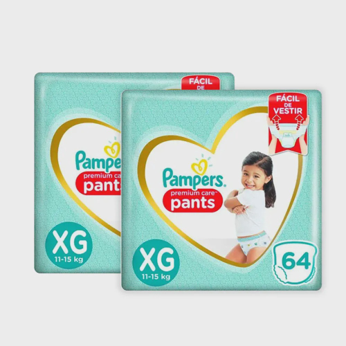 Kit Fralda Descartável Pampers Premium Care Pants Xg 128 Tiras Em Promoção Ofertas Na Americanas