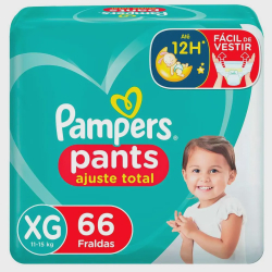 Fralda Descartável Pampers Pants Ajuste Total xg 66 Unidades Menor preço em Fralda Descartável Pampers Pants Ajuste Total xg 66 Unidades