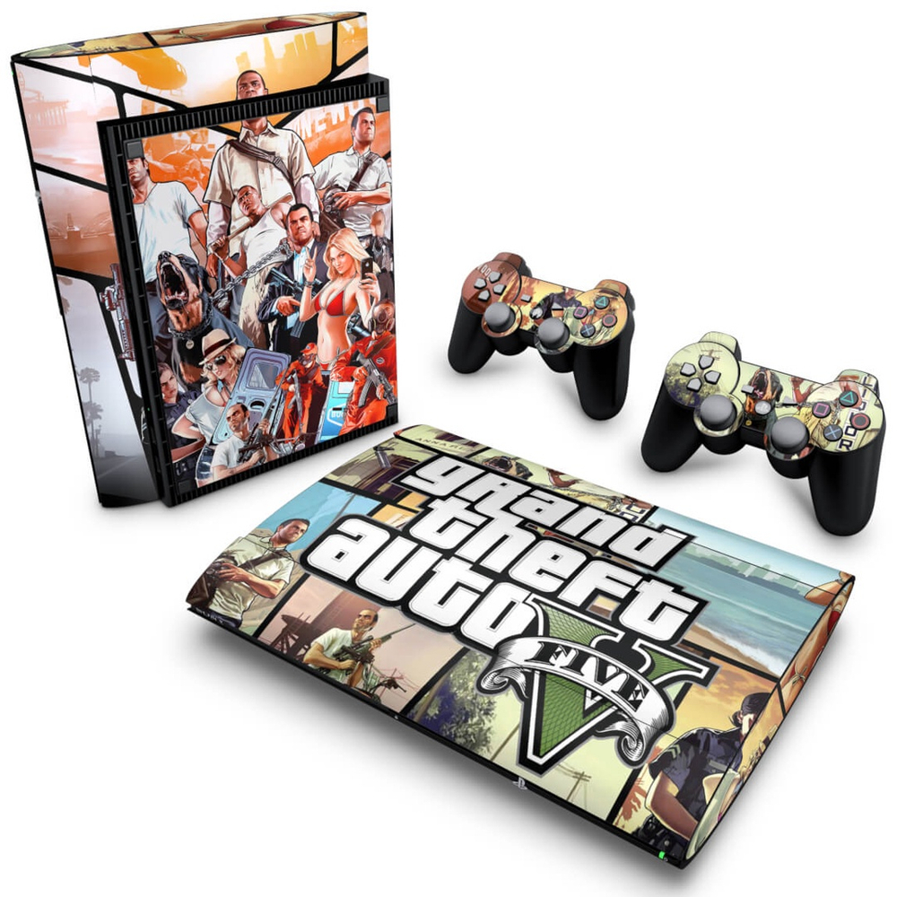 Skin Adesivo PS3 Slim - Gta V em Promoção na Americanas