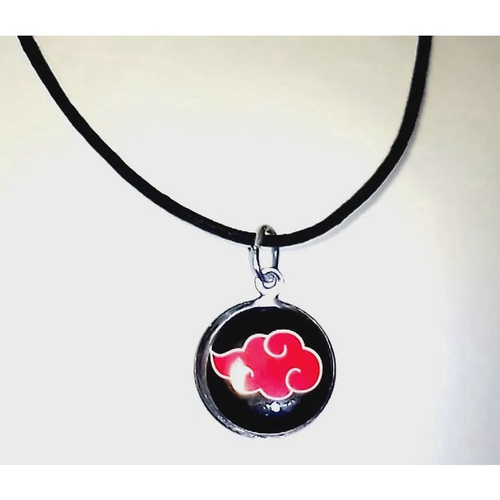 Colar Naruto Nuvem Akatsuki + Pulseira Vila Da Folha Anime