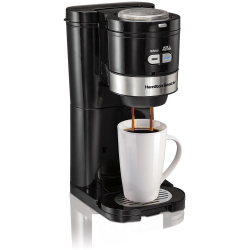 Cafeteira Individual com Moedor, Preta/Prata, 110v, Hamilton Beach Menor preço em Cafeteira Individual com Moedor, Preta/Prata, 110v, Hamilton Beach