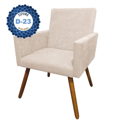 Poltrona Decorativa Nina Pés Palito Madeira Suede Bege é boa?