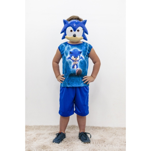 Fantasia infantil Sonic com Máscara gg em Promoção na Americanas