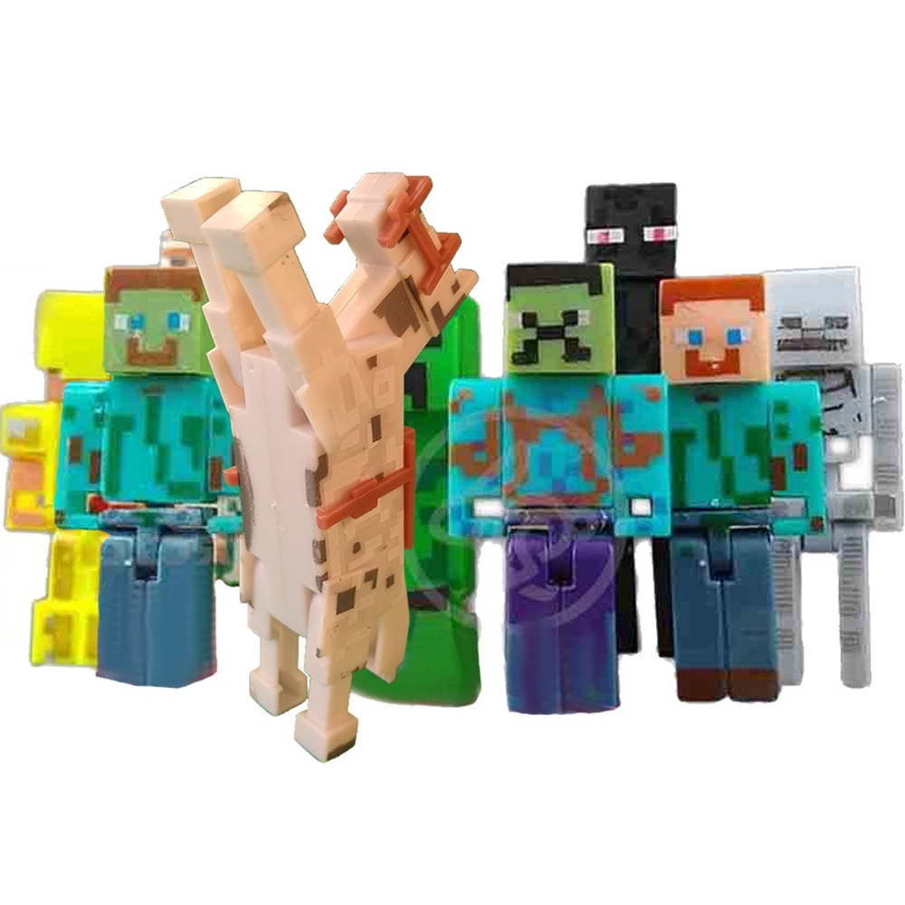 Kit Cartelado Minecraft 3 Bonecos Dragão + Creeper + Aranha - Casa