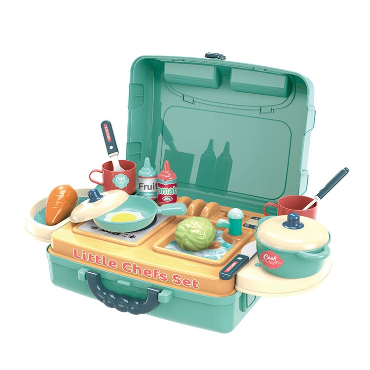 Cozinha infantil 3 em 1 kit maleta chef brinquedo MC1006M em Promoção