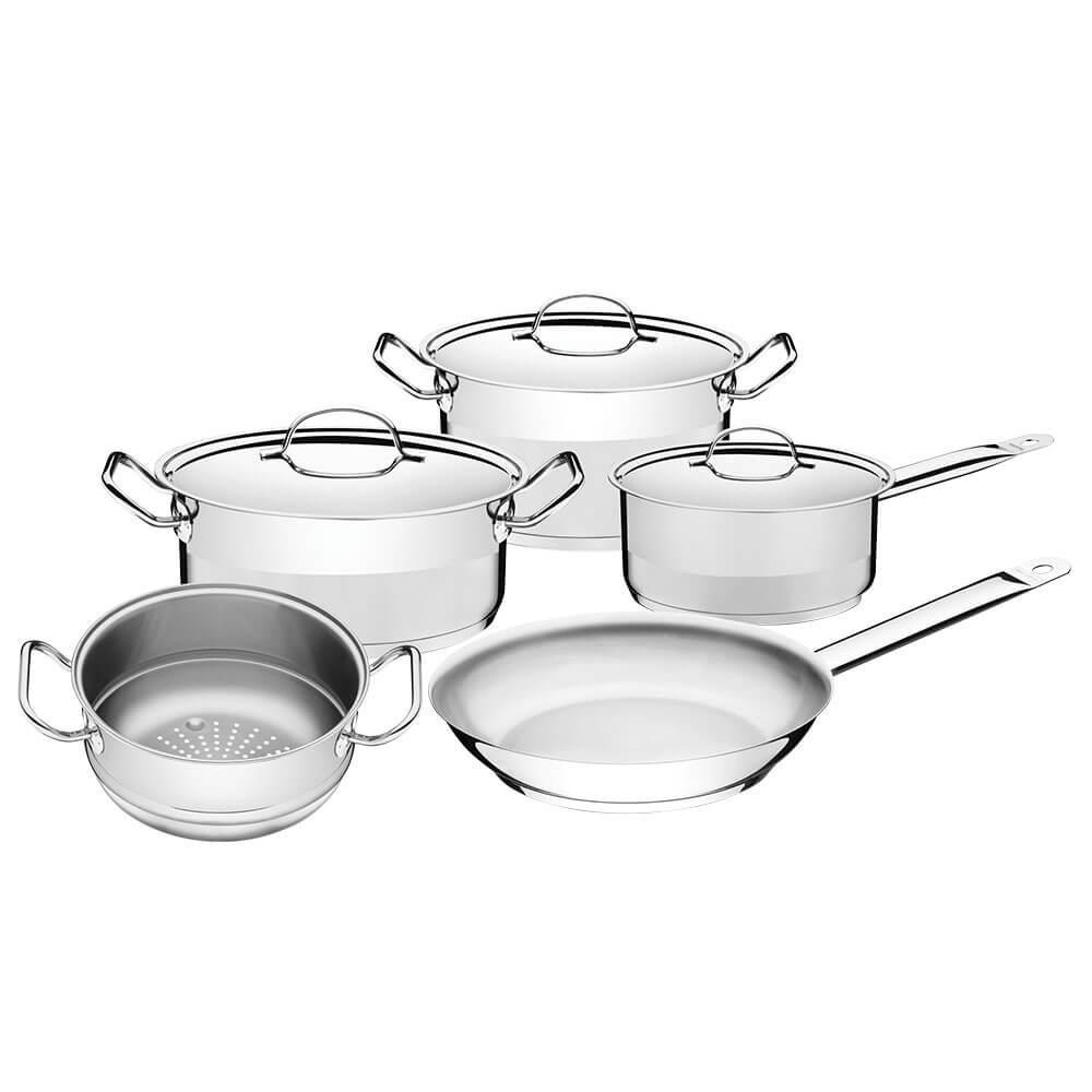 Jogo de Panelas Tramontina Professional em Aço Inox Fundo Triplo com