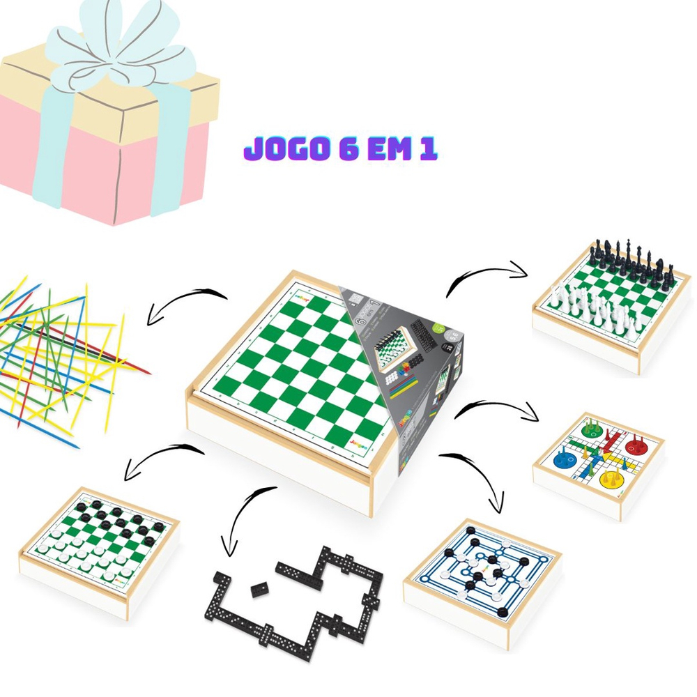 Jogo de damas E ludo junges em Promoção na Americanas