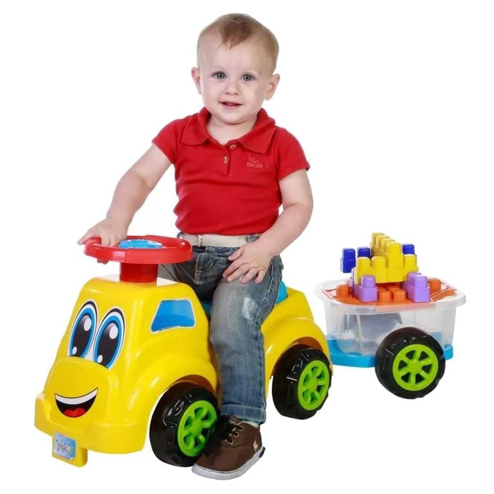 Carrinho De Passeio Baby Ride Com Trailer Colorido 3060 na