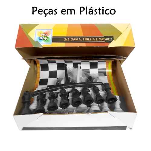 Kit 3 Jogo De Xadrez Peças Grandes Nig em Promoção na Americanas