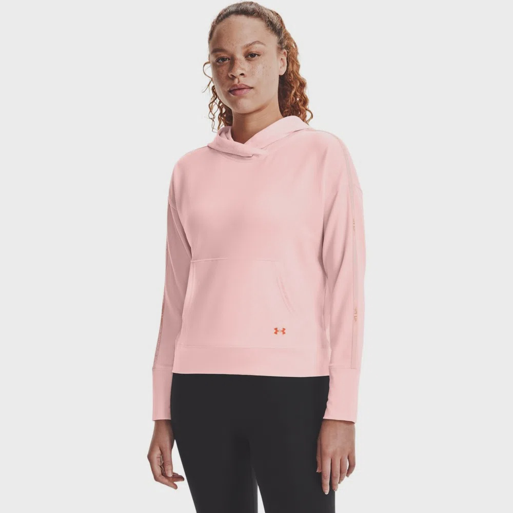 light pink under armour moletom com capuz