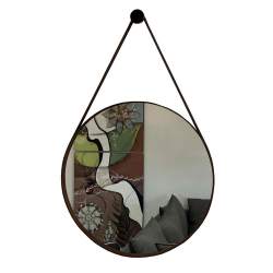 Espelho Adnet Redondo Decorativo Com Alça 50cm Completo Menor preço em Espelho Adnet Redondo Decorativo Com Alça 50cm Completo