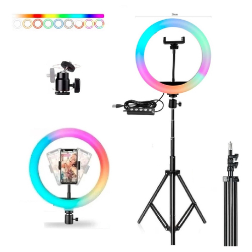 Ring Light Anel Led Luz Iluminador Rgb Colorido Lancamento Em Promocao Ofertas Na Americanas
