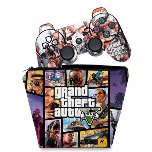 Skin Adesivo PS3 Slim - Gta V em Promoção na Americanas