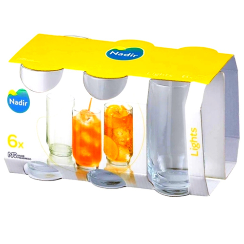 Jogo Copos De Vidro ligth Conjunto Com 6 Copos com 300 Ml no Shoptime