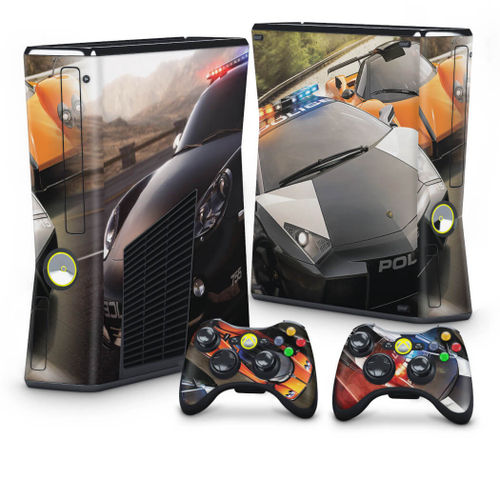 Xbox 360 Super Slim Skin - Fibra de Carbono Cinza Grafite - Pop