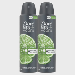Kit 2 Desodorante Dove Limão e Sálvia Men + Care Aerossol 150ml Menor preço em Kit 2 Desodorante Dove Limão e Sálvia Men + Care Aerossol 150ml