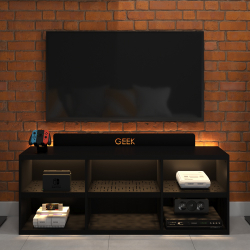 Rack Estante Bancada Gamer Geek Preto Sem Led Incluso é boa?