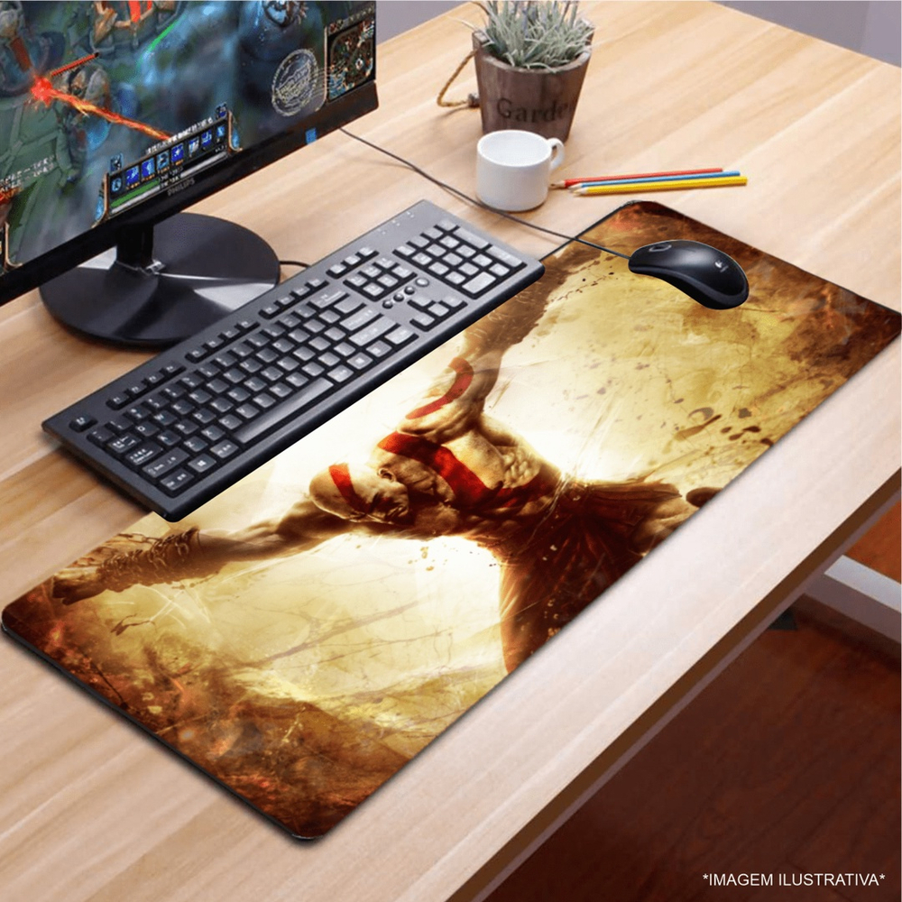 Gaming God of War Ragnarok Large Mouse Pad Kratos Atreus Mousepad