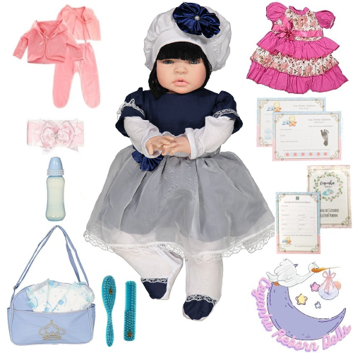 Kit 2 Peças Roupa Boneca Reborn E Bolsa Maternidade Infantil