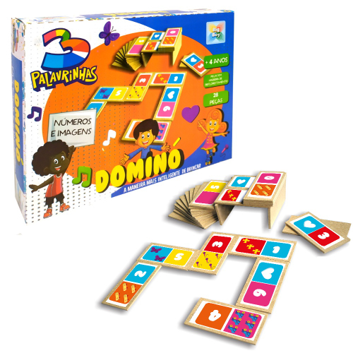 Jogo De Dominó Infantil Formas Geométricas Educativo 28 Pçs - Bambinno -  Brinquedos Educativos e Materiais Pedagógicos