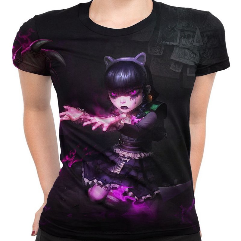 Camiseta Babylook Feminina - LOL Morgana O Anjo Caído