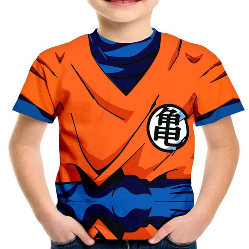 Camiseta Dragon Ball Z Goku Criança Estampa Total Infantil