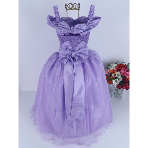 Vestido Infantil Lilás Rapunzel Princesa Sofia Aniversário Daminha  Formatura Casamento Luxo na Americanas Empresas