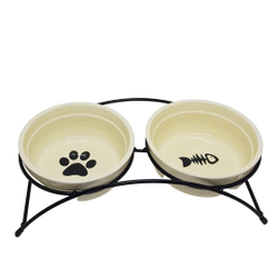 Comedouro e bebedouro em cerâmica com suporte para cães e gatos- pet é boa?