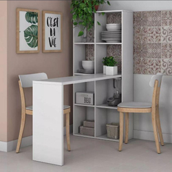 Bancada Balcão Gourmet Mesa Cozinha Americana c/ Prateleiras Menor preço em Bancada Balcão Gourmet Mesa Cozinha Americana c/ Prateleiras