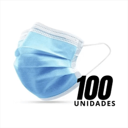 Kit 100 Unidades Mascara Descartável Tripla Com Clipe Nasal Azul Prevenção Menor preço em Kit 100 Unidades Mascara Descartável Tripla Com Clipe Nasal Azul Prevenção