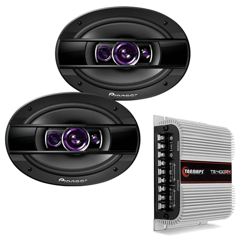 Kit Par Alto Falante Pioneer TS6960BR 6x9 200W Quadriaxial +