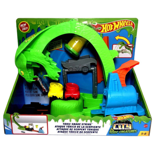 Pista Hot Wheels City Ataque Tóxico Da Cobra Serpente Slime em